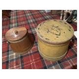 2 sugar kegs. Larger one has no handle