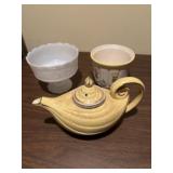 Hall tea pot and two other pieces