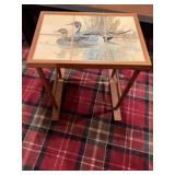 Duck tile side table