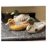 Duck decor. One is Louisville stoneware