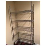 Shelving unit on wheels