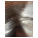 Old green glass plates and arcoroc Franceclear