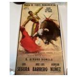 Bullfight poster from 1966. Measures 10 inches