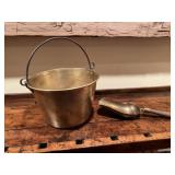 Brass bucket and scoop