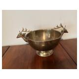 Brass deer bowl