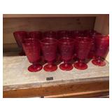 Red stemmed glasses