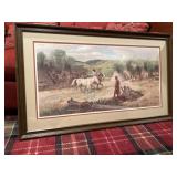 Native American signed print by John Clymer.