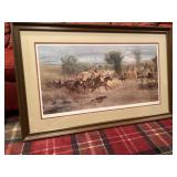 Native American print by John Clymer measures 25