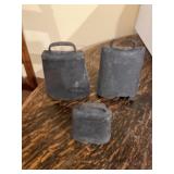 3 old bells. 2 with no clappers