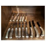 Wood handle flatware. Sheffield England