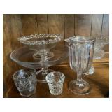 Clear glassware incl. old cake stand