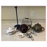 Tea pot, paper towel holder and miscellaneous