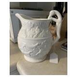 Vtg. Loucarte porcelain pitcher with dog handle