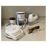 Small kitchen appliances including waffle maker