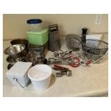Beater, cheese grater strainers and miscellaneous