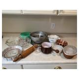 Old rolling pin and misc.