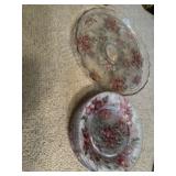 Cake plate and three serving plates