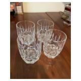 Four Waterford tumblers