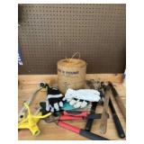 role of bailing twine yard tools gloves and