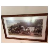 Signed horse print. Measures 26 inches high by 43