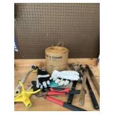 role of bailing twine yard tools gloves and