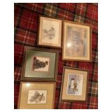 A wall art including Eberhart dog with duck