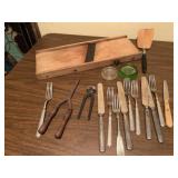 Old slicer flatware and miscellaneous
