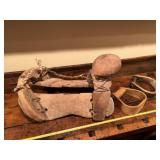 2 old wood saddle bodies