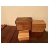 Two file boxes and one trinket box