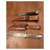 Black hawk knife and case knife