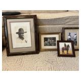 Cowboy wall art and cowboy collectors plate