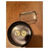 2 paperweights one has two heads