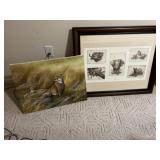 Two pieces animal wall art