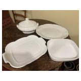 White serving pieces
