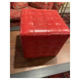 Red ottoman