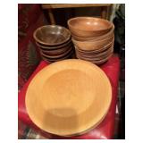 Wood plates and bowls