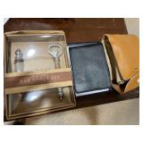 Wallet, folding bag and bar set