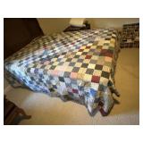 Handmade quilt and two pillow shams