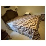 Hand made Quilt shown on queen size bed