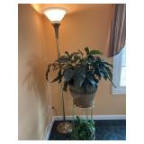 Floor lamp and plant stand