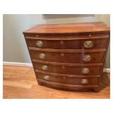 HICKORY WHITE Bow front chest. Variation of color