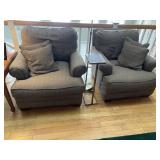 Pair of chairs. Lamp and table not included