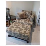 Chair and ottoman toss pillow included