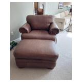 La-Z-Boy Chair and Ottoman. appears to be leather