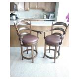 Two matching bar stools 24 in from floor to seat