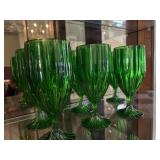 6 Mikasa park lane green glasses.