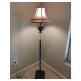 Floor lamp metal and glass see pictures