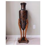 Large urn 36 in high with bird and flowers see