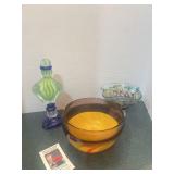 3 pieces of glassware from Do U Glass Hot shop