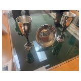 ASL  goblets and small tray